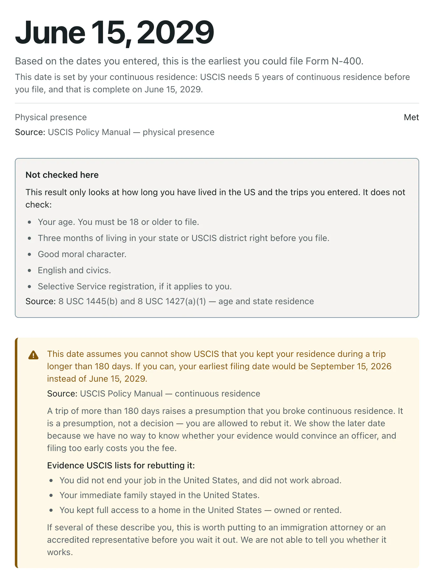 N-400 Eligibility Calculator gallery image