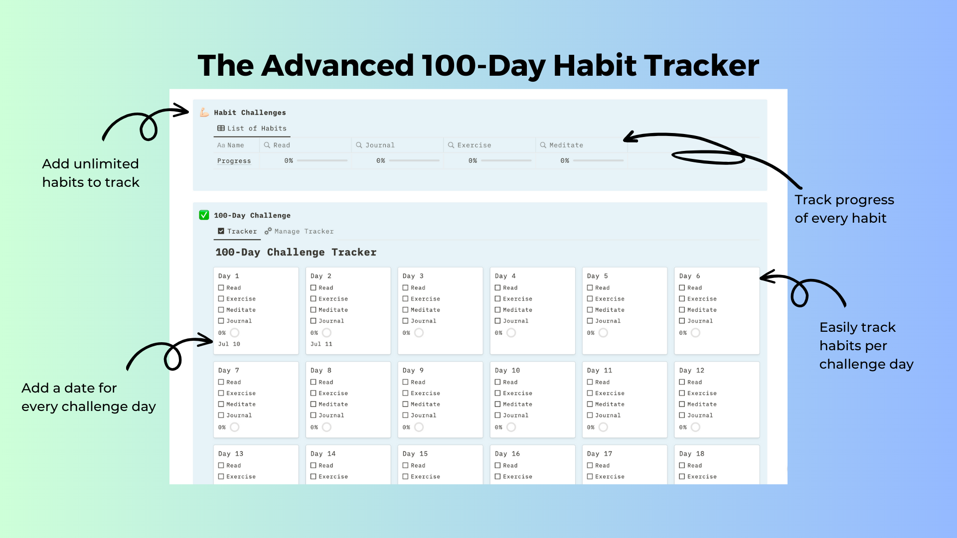 Tracker d'habitude à 100 jours media 2