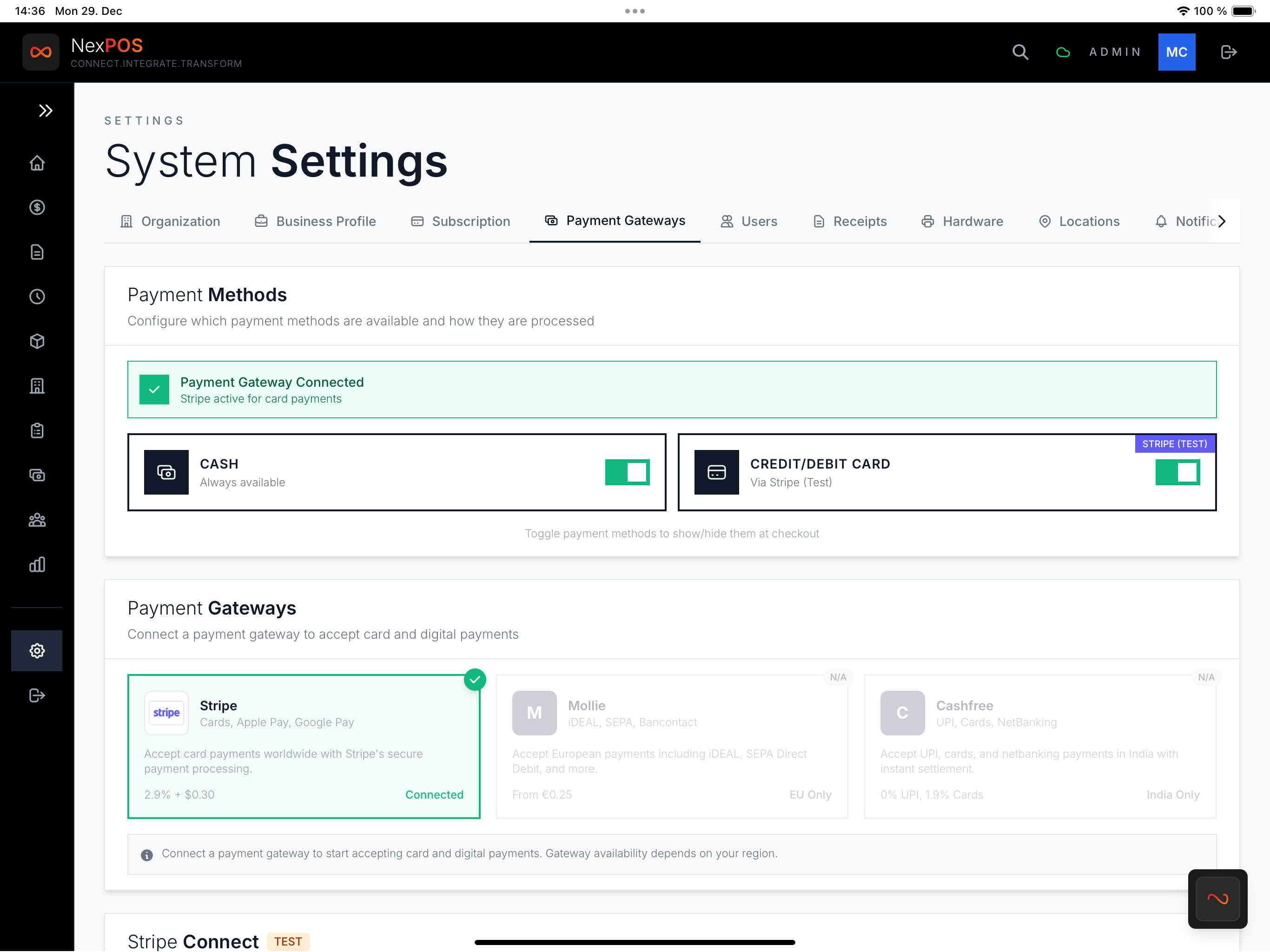 NexPOS gallery image