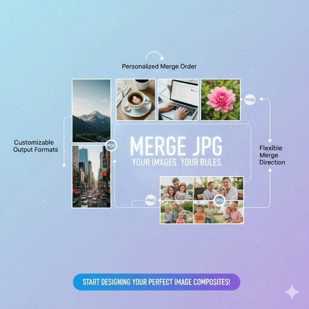 Média Fusionner JPG - Fusionner les images rapides, simples, gratuites, complètement privées en ligne. 6