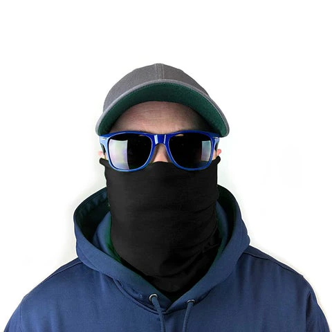 1000-Pack Solid Black Neck Gaiters