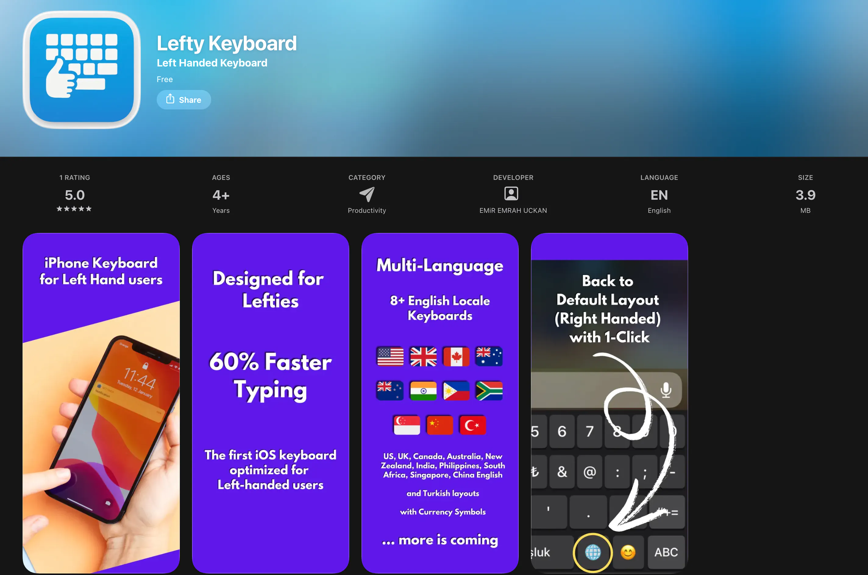 Lefty Keyboard gallery image