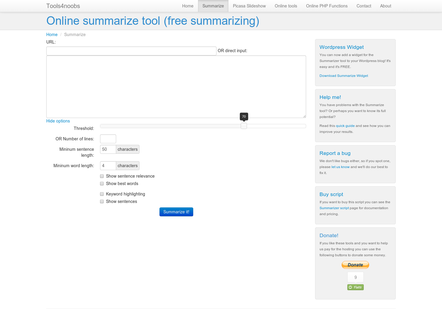 Online Summarize Tool gallery image