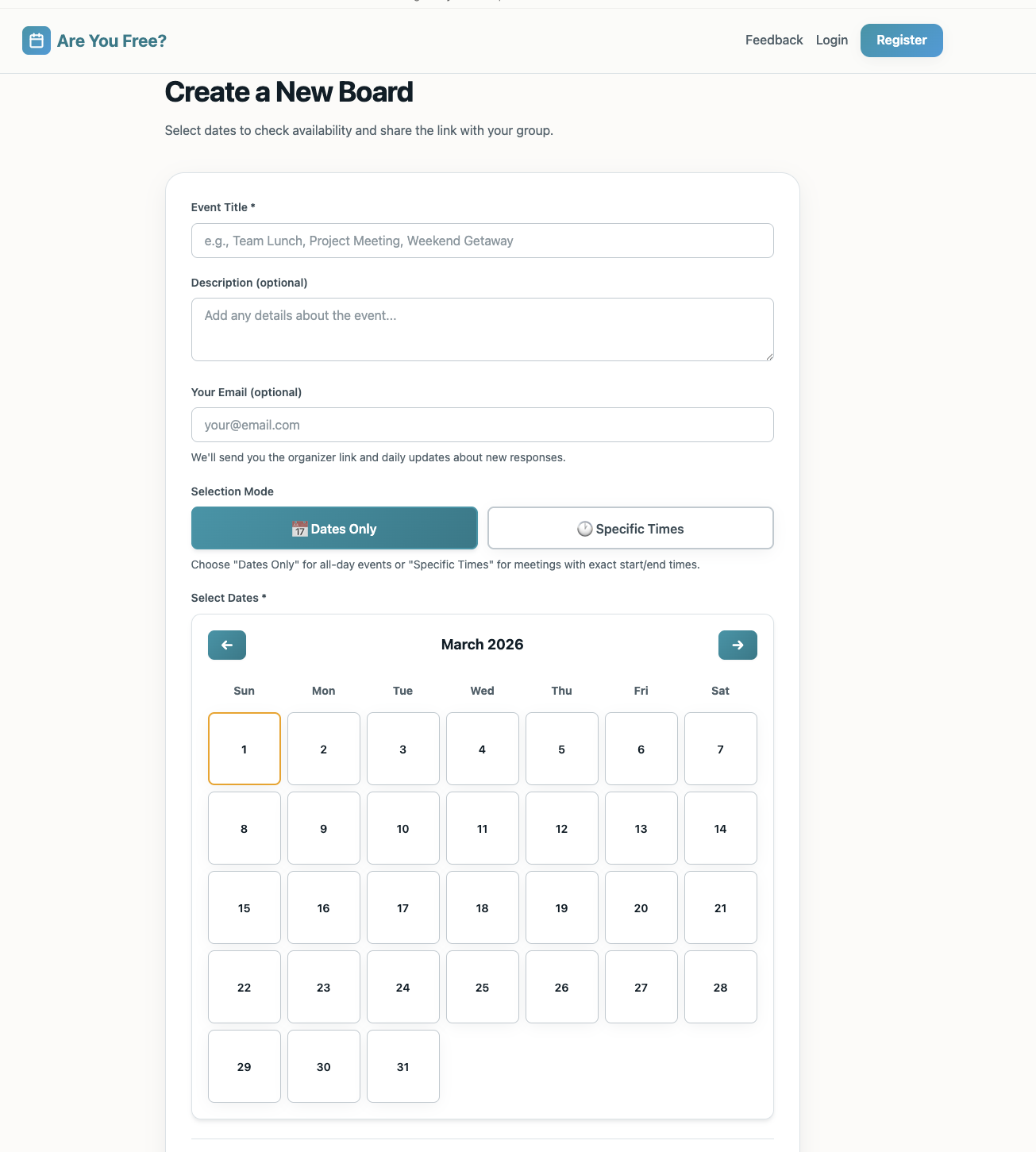 AreYouFree - Screenshot 2 showing product features and functionality