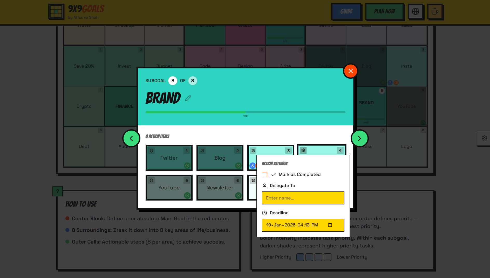 9x9 Goal Grid [Multitaskers Tool] gallery image