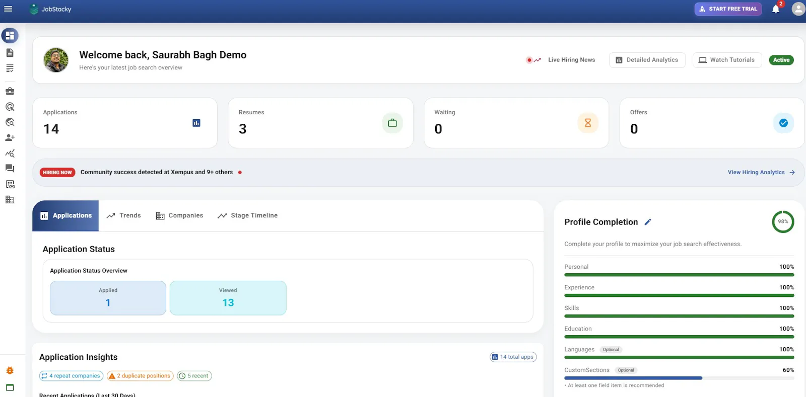 JobStacky screenshot 2