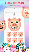 Piggy & Unicorn Animated Emojis gallery image
