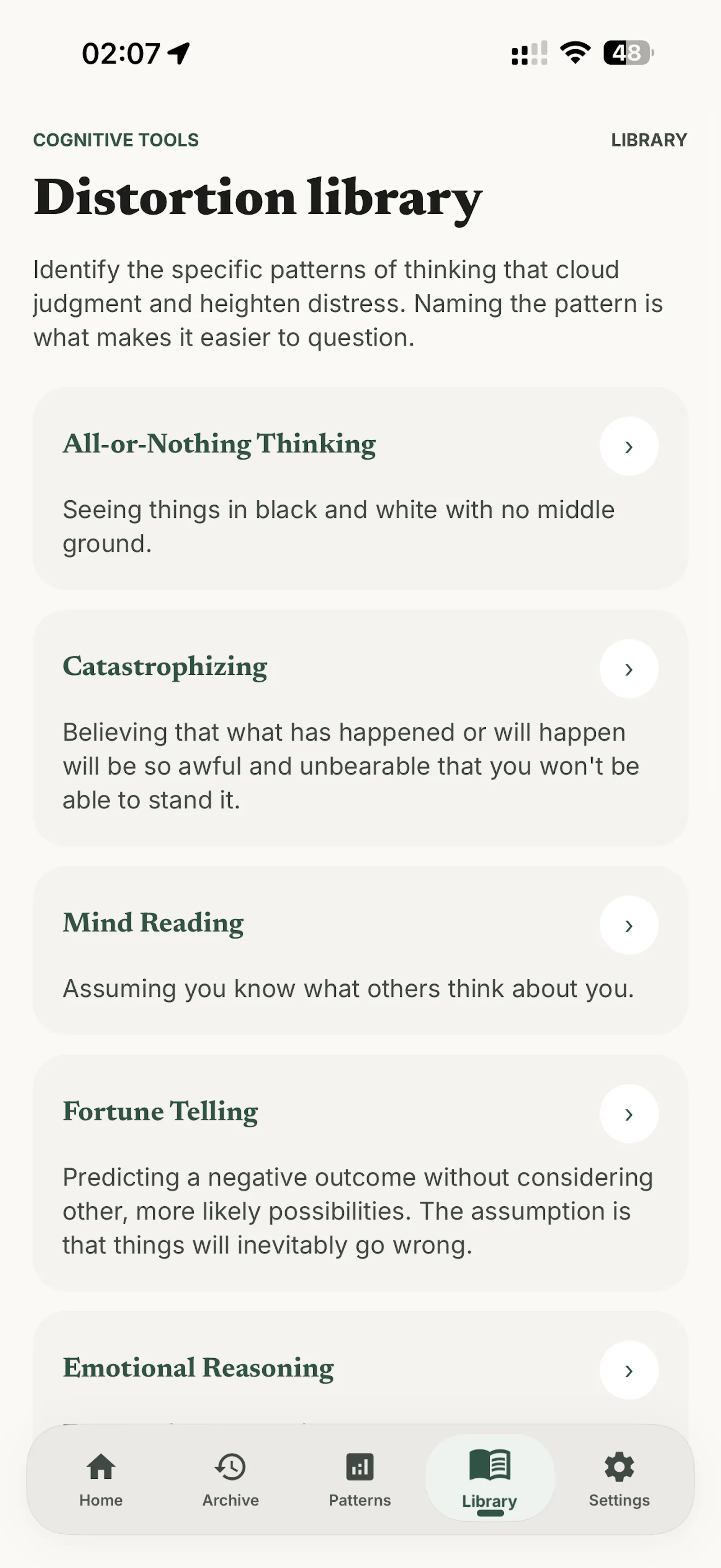Relief - CBT Reframing Tool screenshot 3