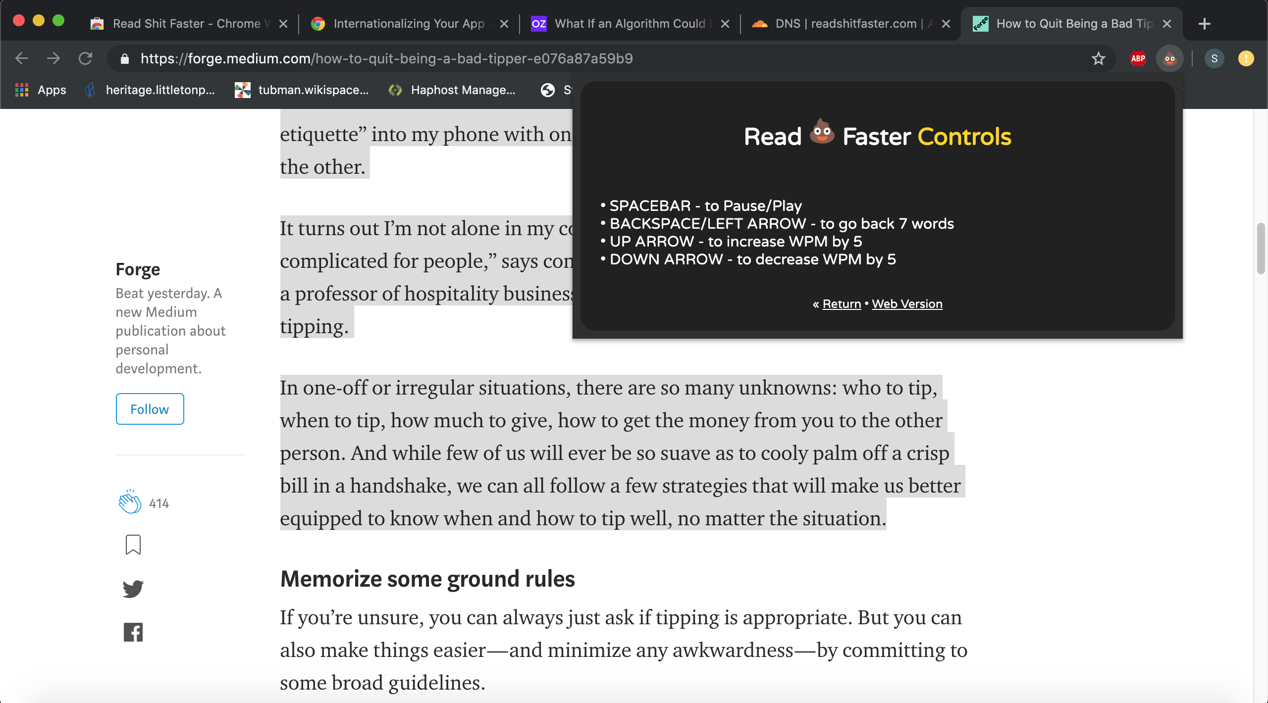 Read 💩 Faster's Chrome Extension gallery image