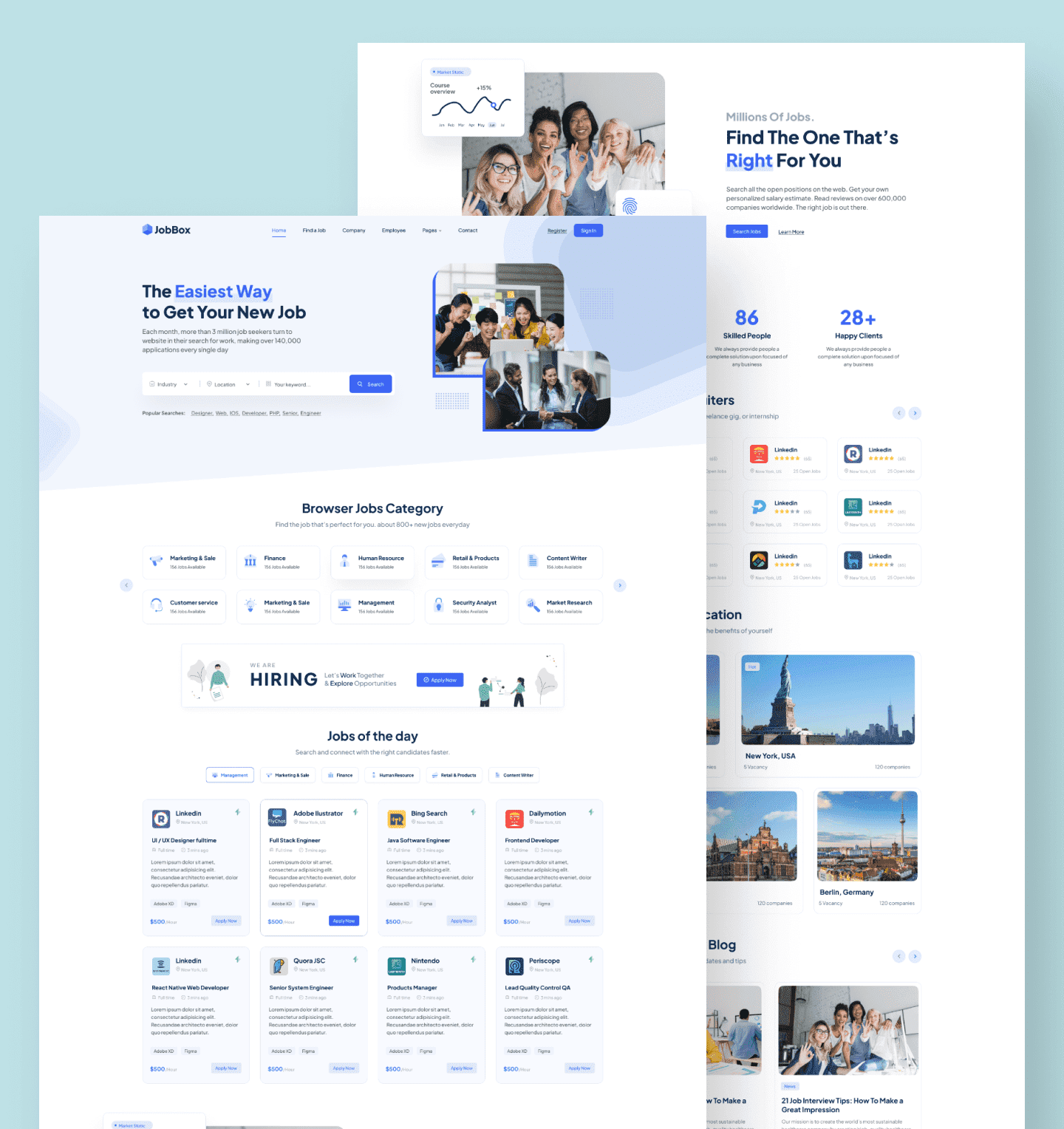 JobBox -Job Board Agency WordPress Theme media 1