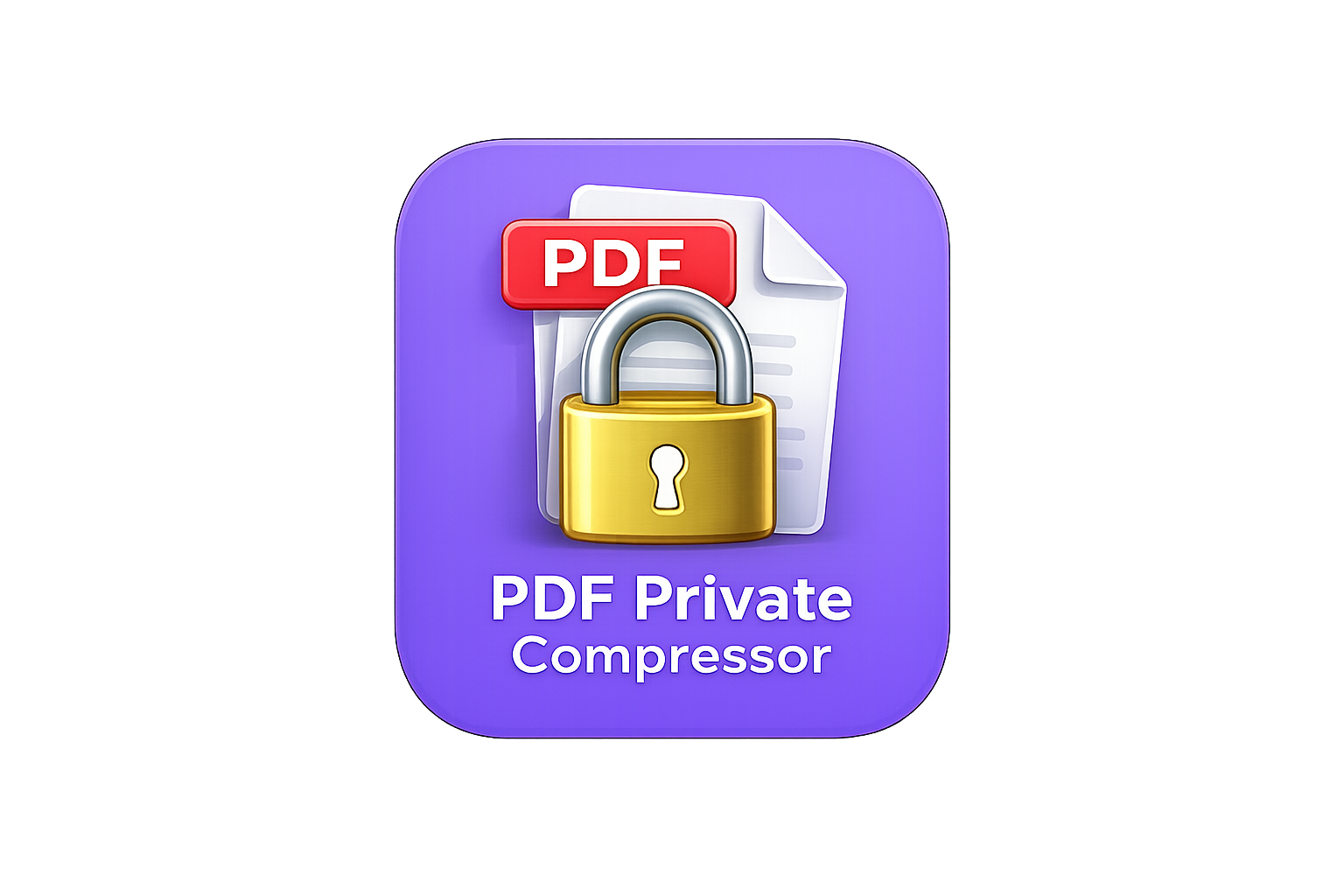 PDF Private Compressor - Product Hunt launch logo and brand identity
