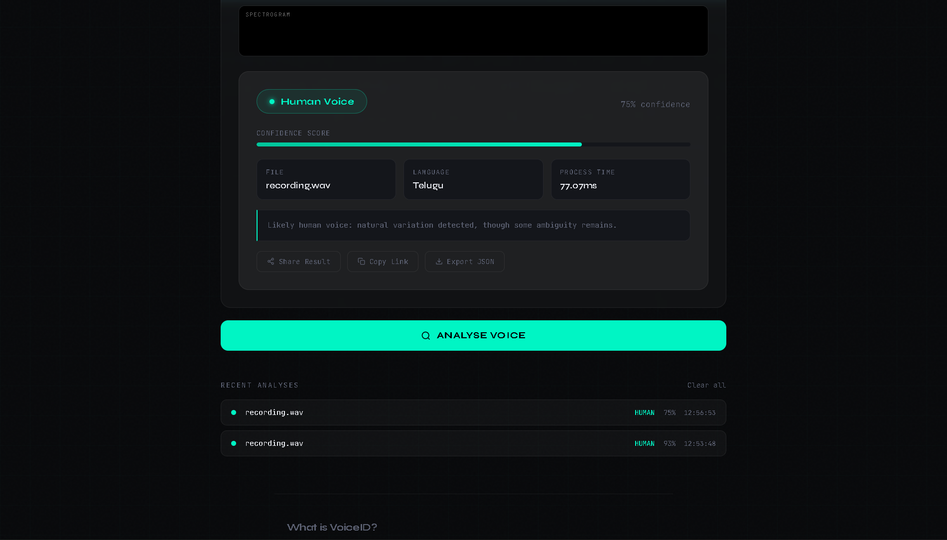 VoiceID gallery image