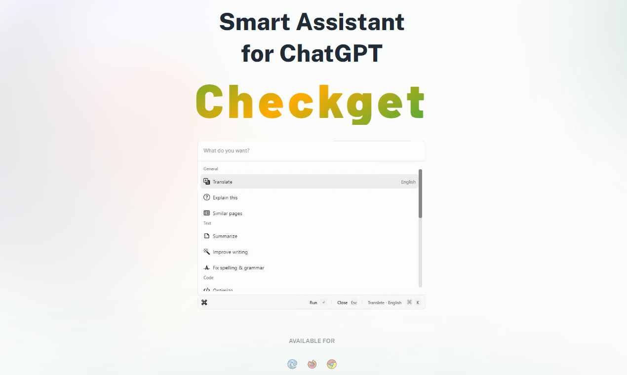Checkget - Tüm web siteleri için uygun AI ile çalışan tarayıcı uzantısı medya 1