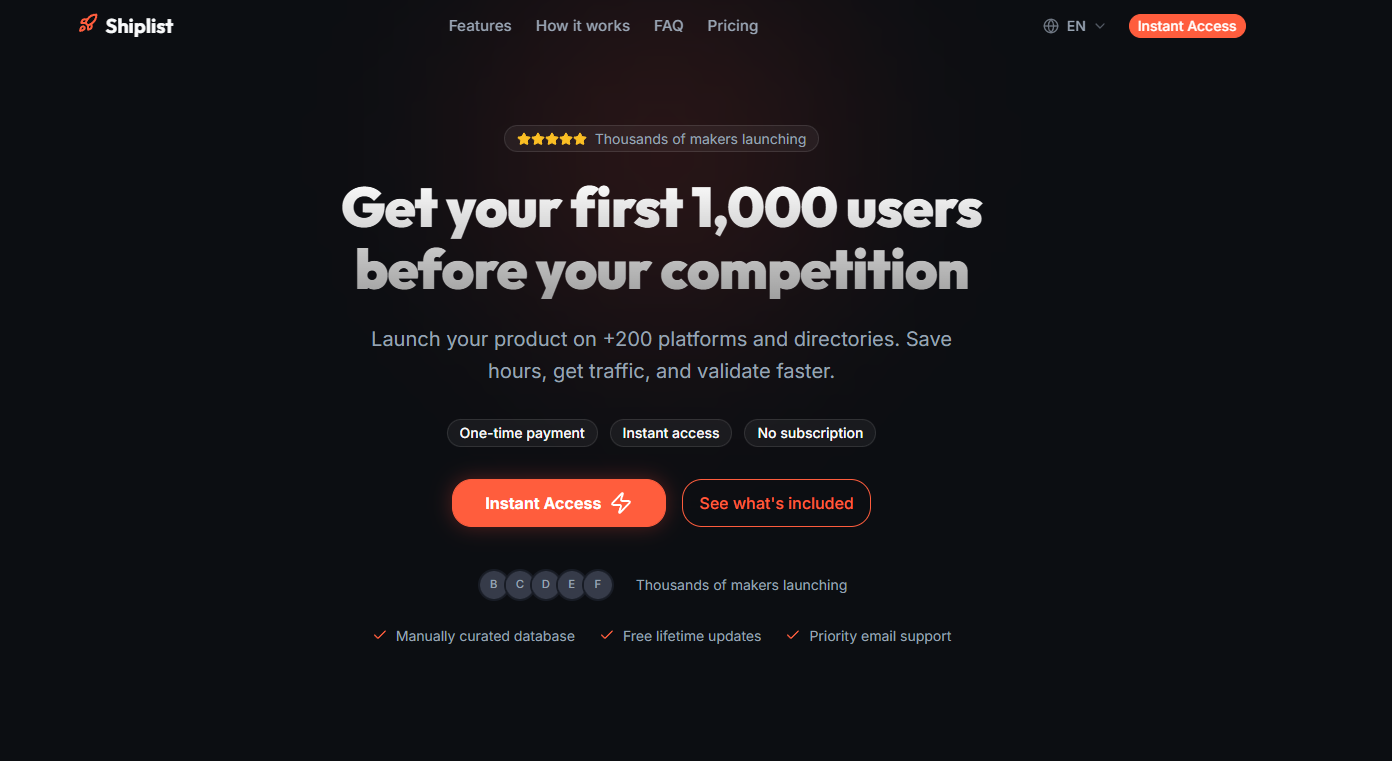 Shiplist - Product Hunt launch logo