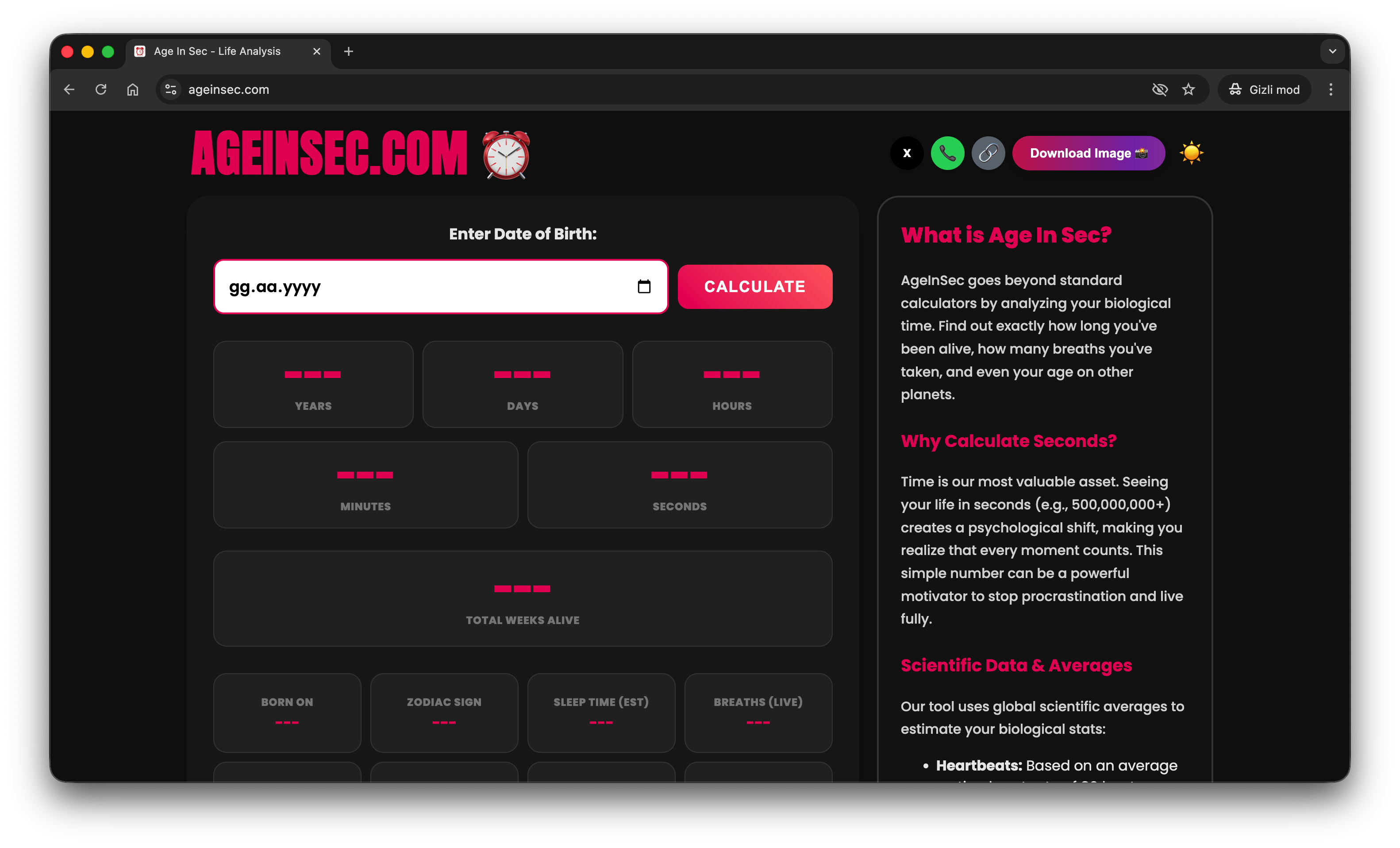 ageinsec.com - Screenshot 2 showing product features and functionality