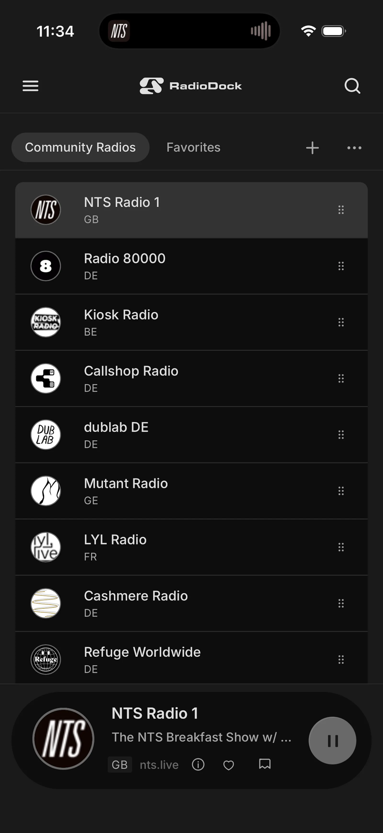 RadioDock screenshot 2