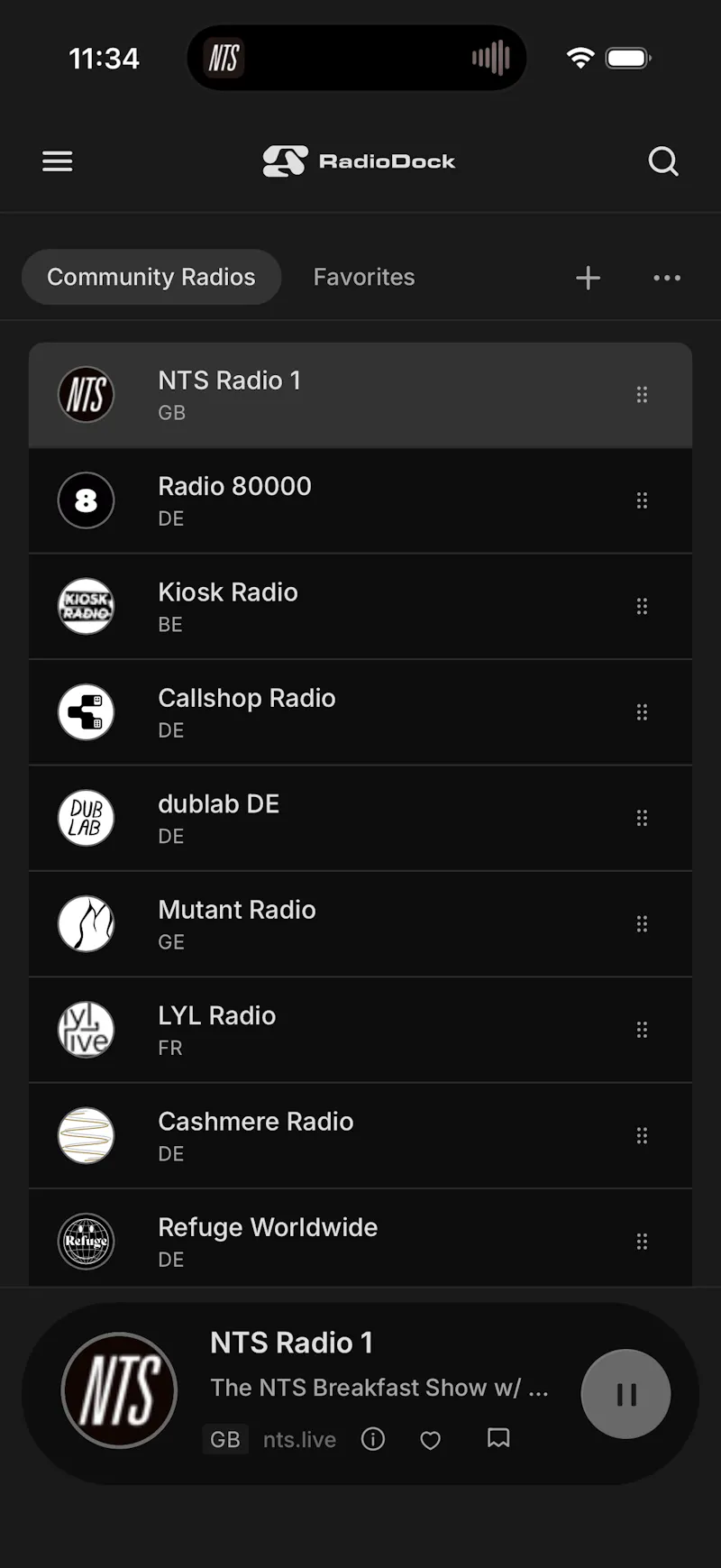 RadioDock screenshot 2