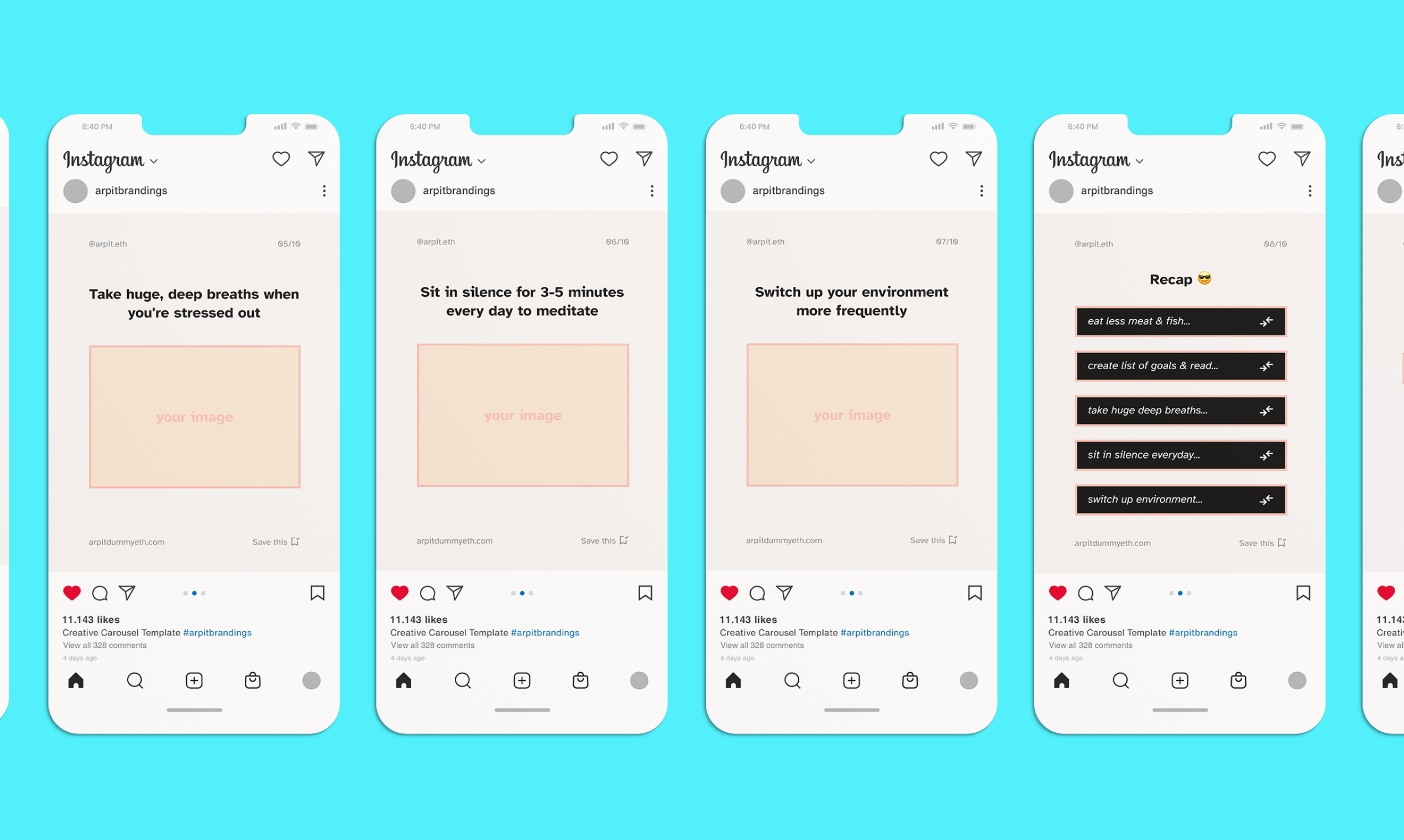 PIXIL - Instagram Carousel Template gallery image