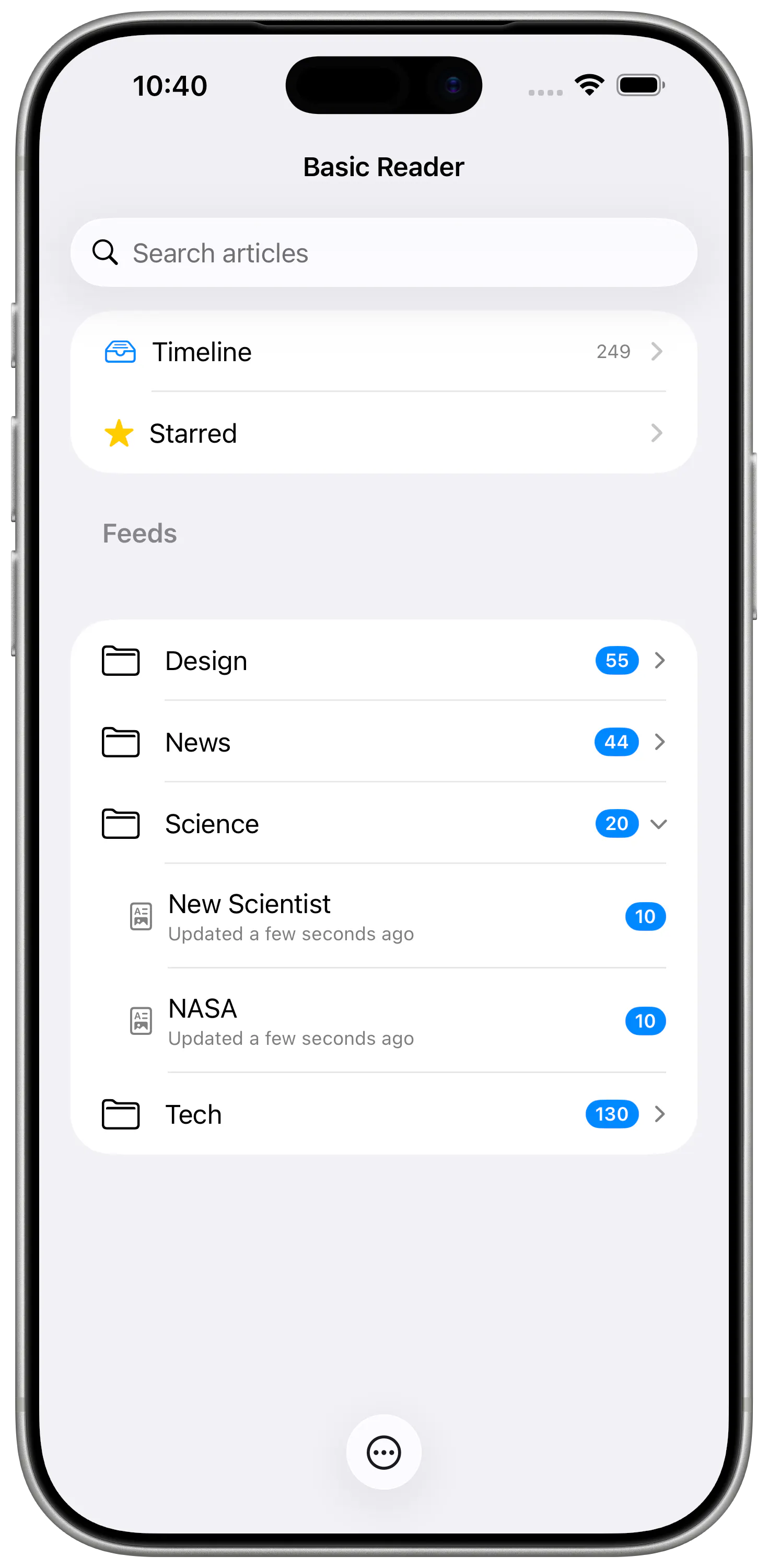 Basic Reader — RSS With No Subscription gallery image