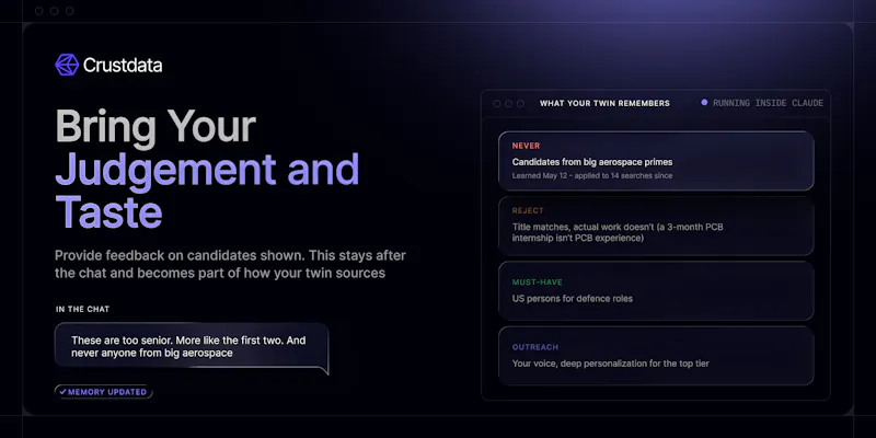 Crustdata Recruiter screenshot 4