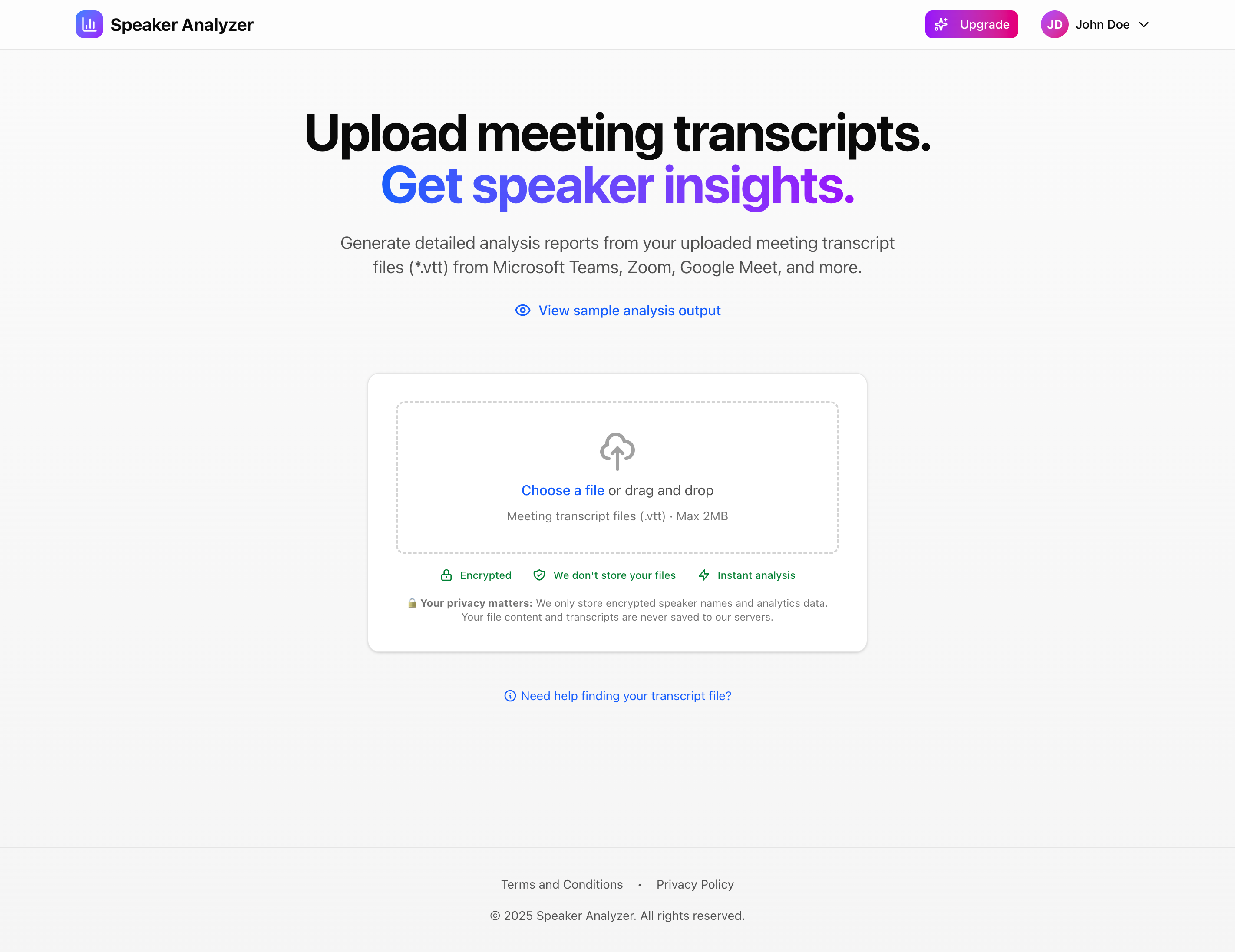 Speaker Analytics - Screenshot 2 preview
