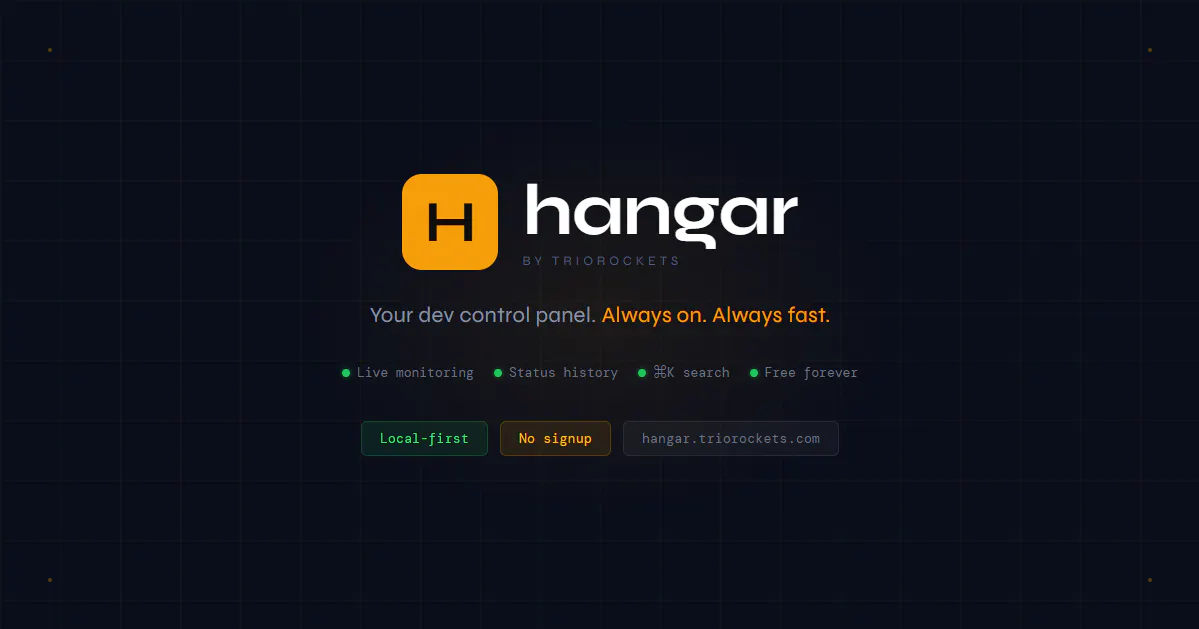 Hangar 제품 배너