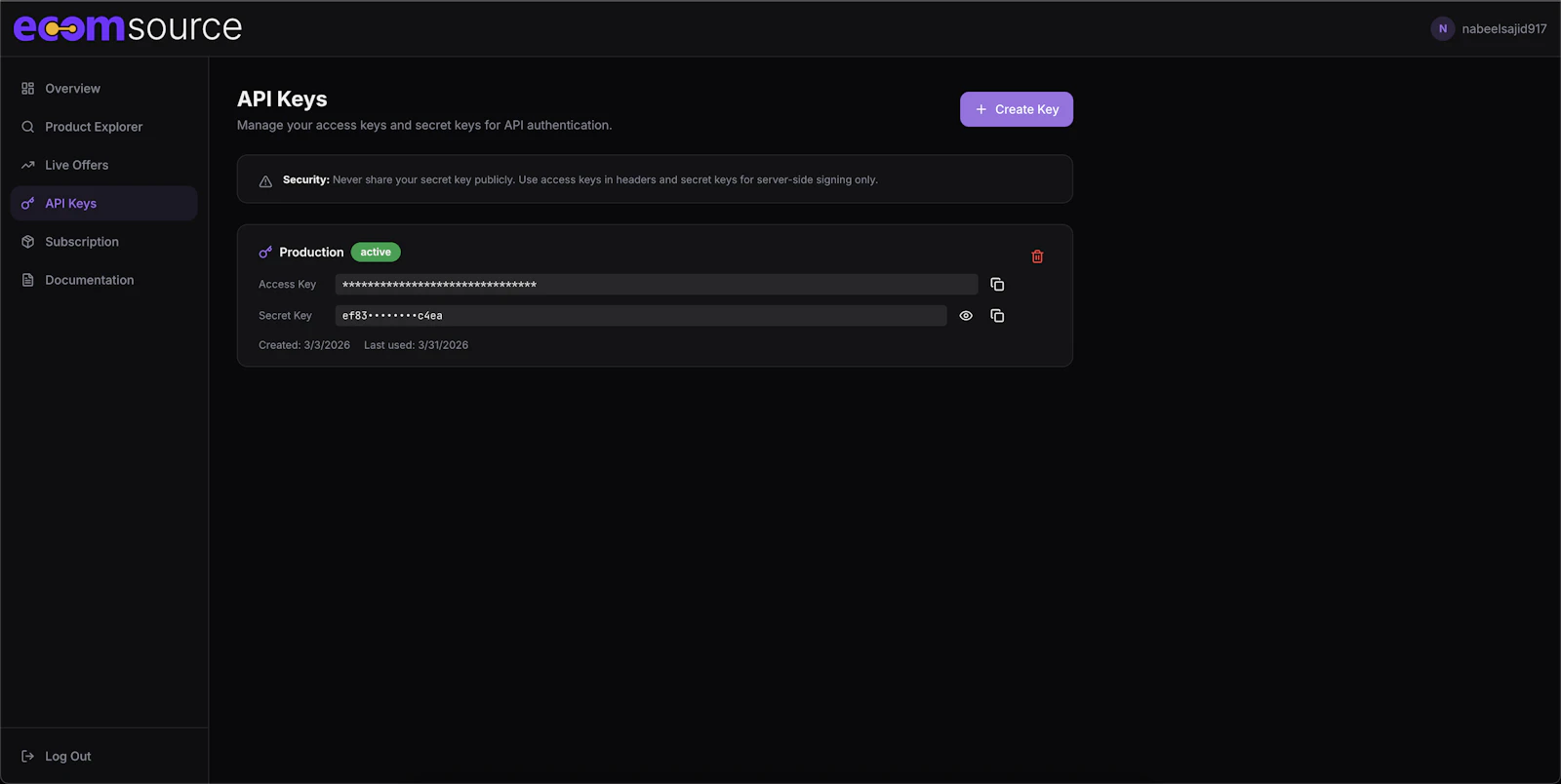 EcomSource AI API v1 screenshot 1