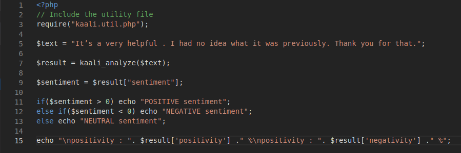 Kaali - Text Sentiment Analysis Utility gallery image
