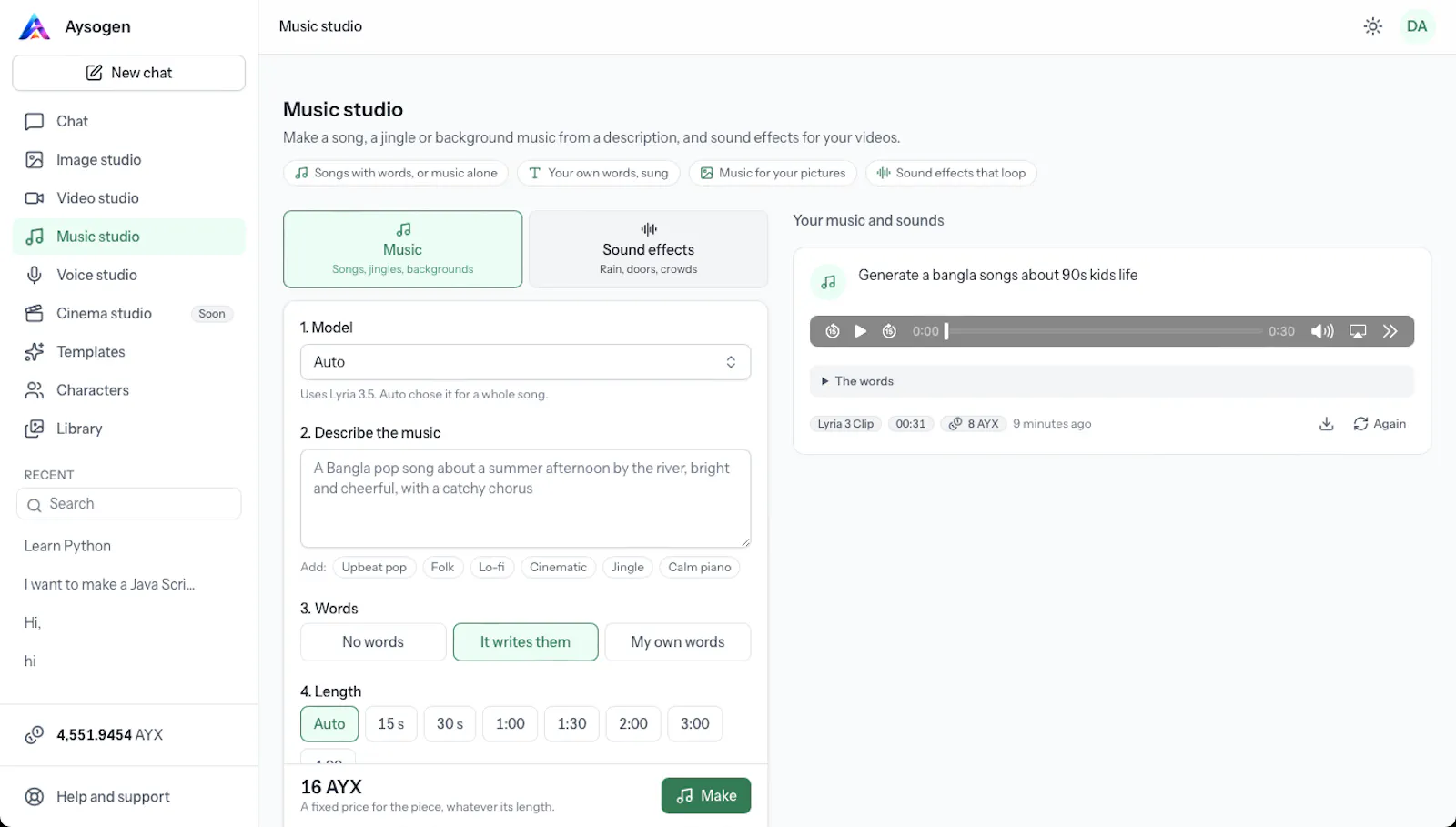 Aysogen screenshot 2
