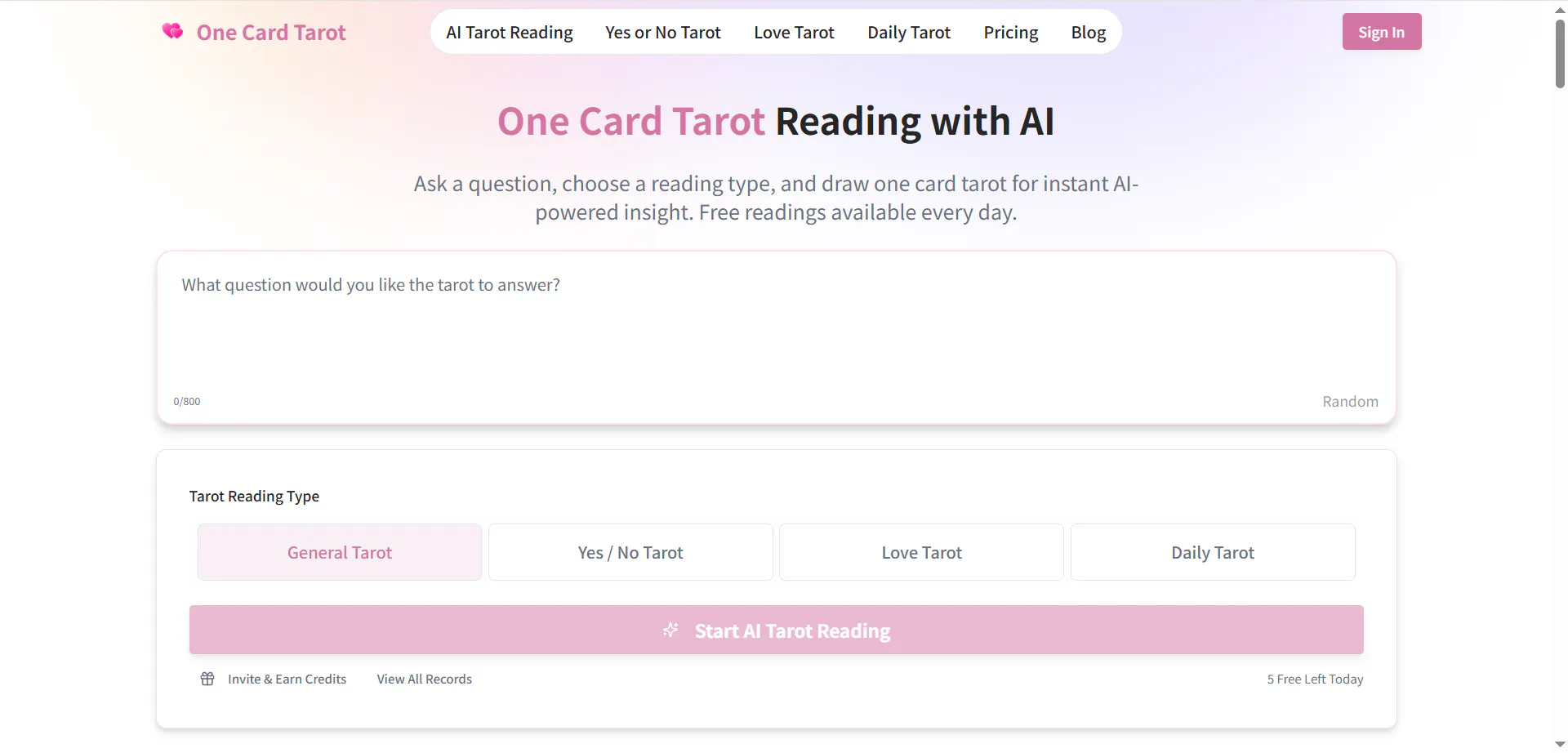 One Card Tarot gallery image