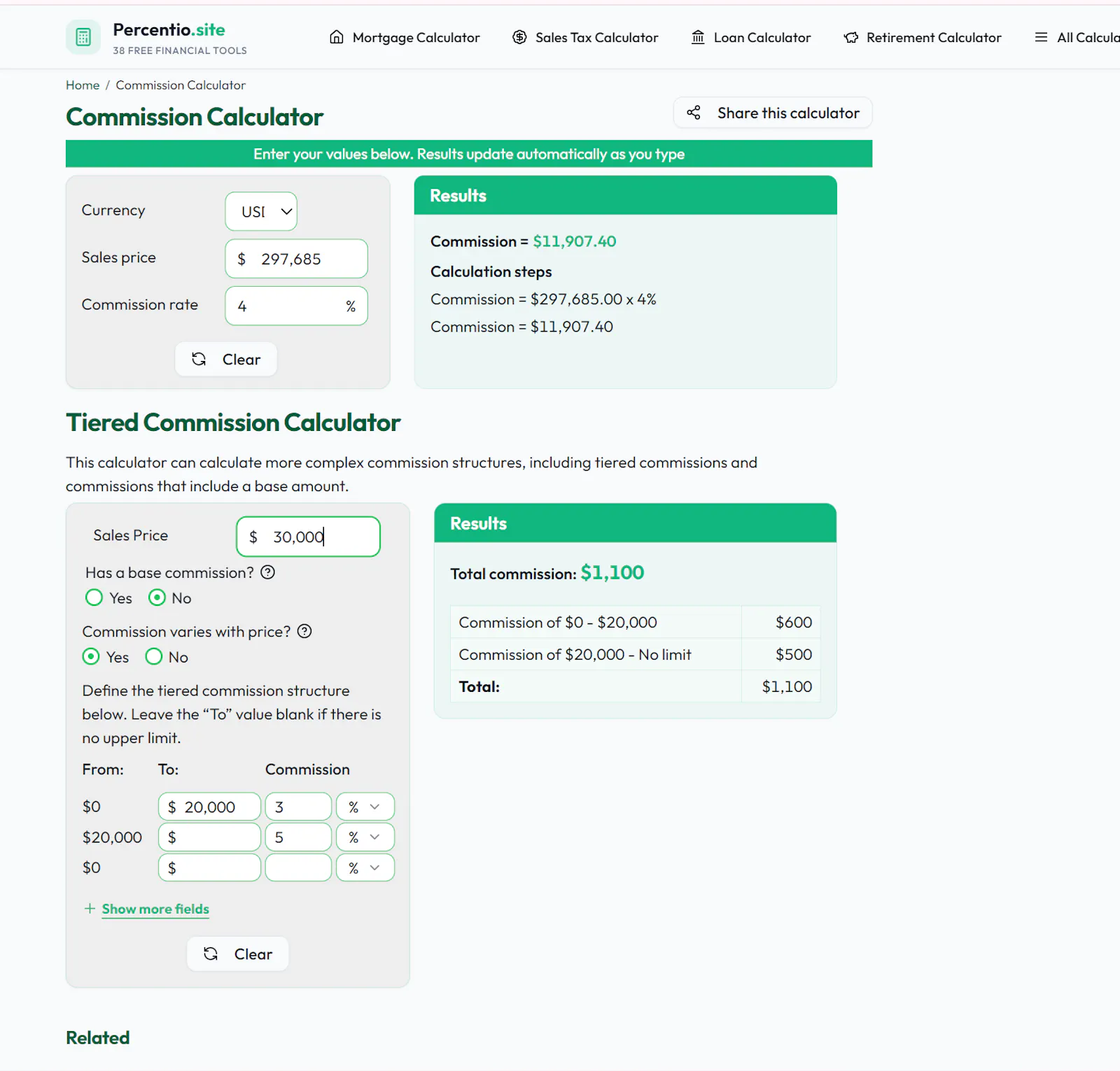 Percentio screenshot 3