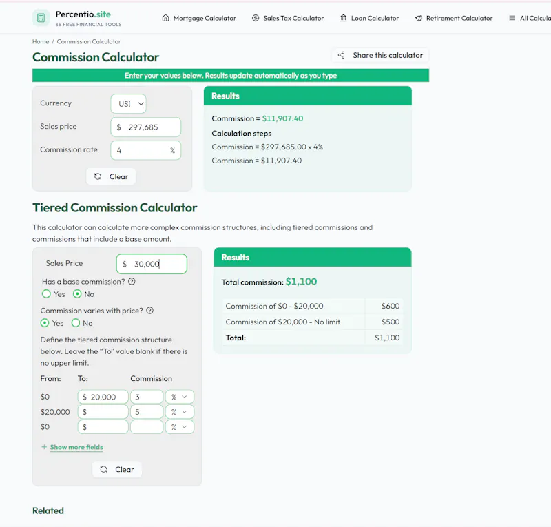 Percentio screenshot 3
