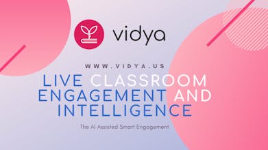 Eine Nahaufnahme eines Tablets, das das KI-gestützte Klassenzimmer-Engagement-Tool von Vidya.AI zeigt.