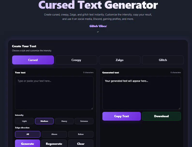 Cursed Text Generator gallery image