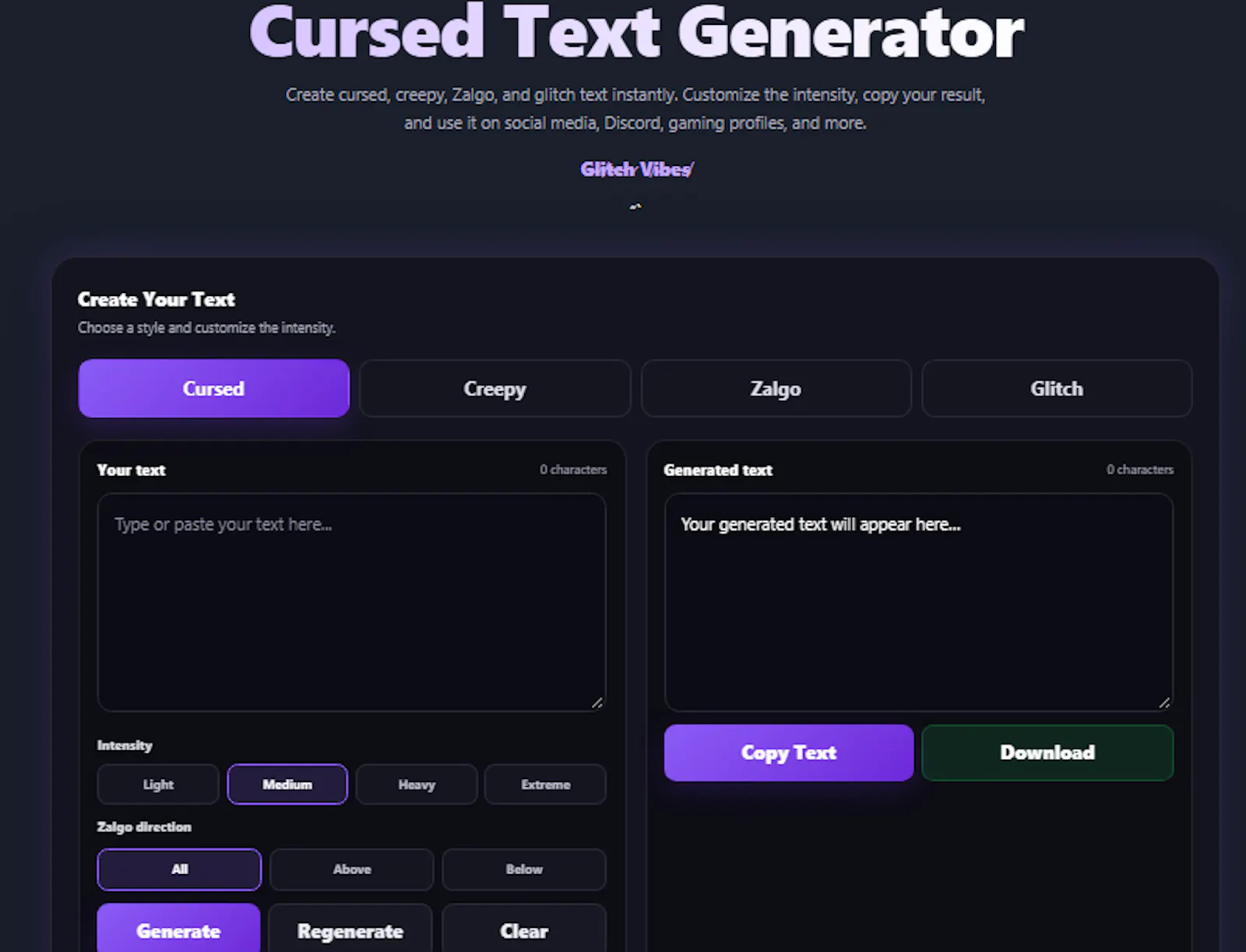Cursed Text Generator screenshot 2