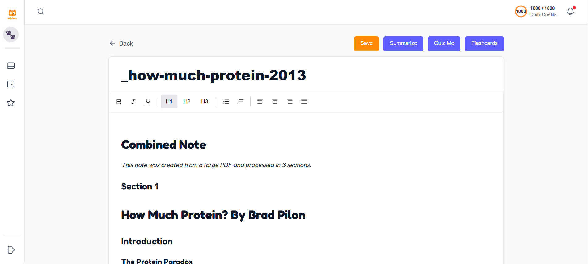 Wisker - Screenshot 2 showing product features and functionality