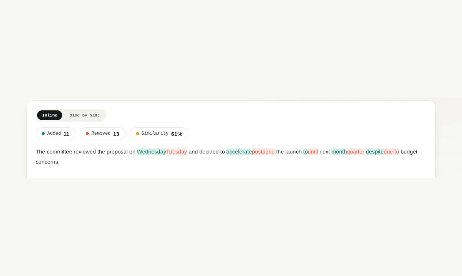 Draft Diff & Revision Checker screenshot 2