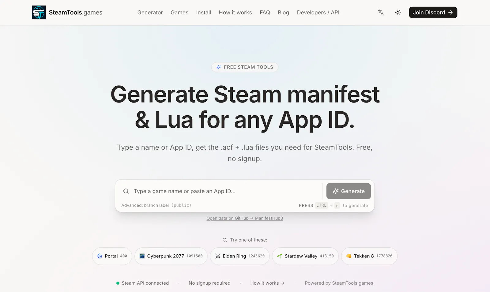 SteamTools.games screenshot 1
