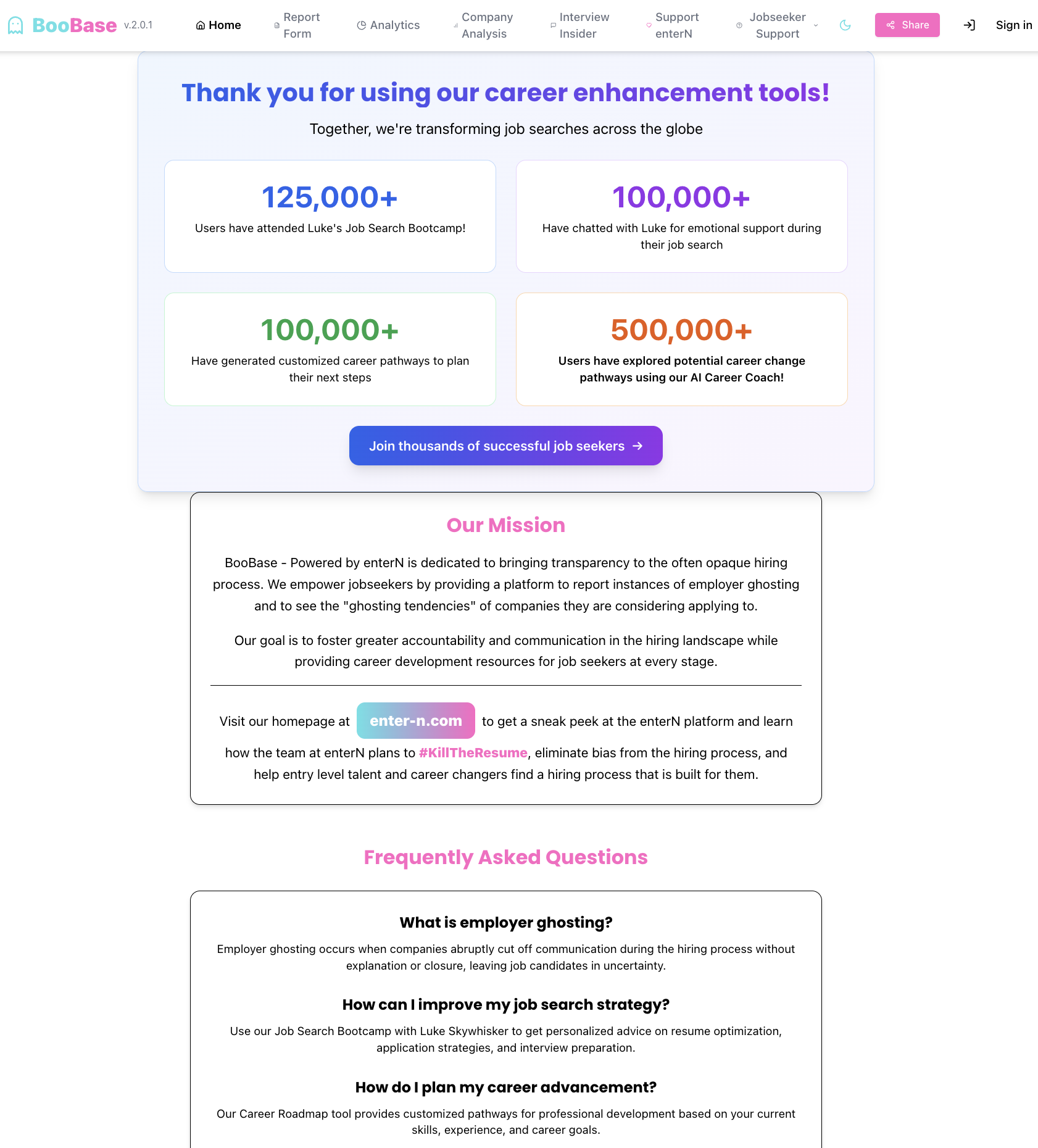 Média v2.0.1 - BooBase | Ghosting Transparency - Powered by enterN 3