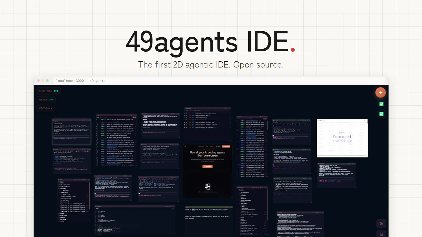 49agents IDE screenshot 2