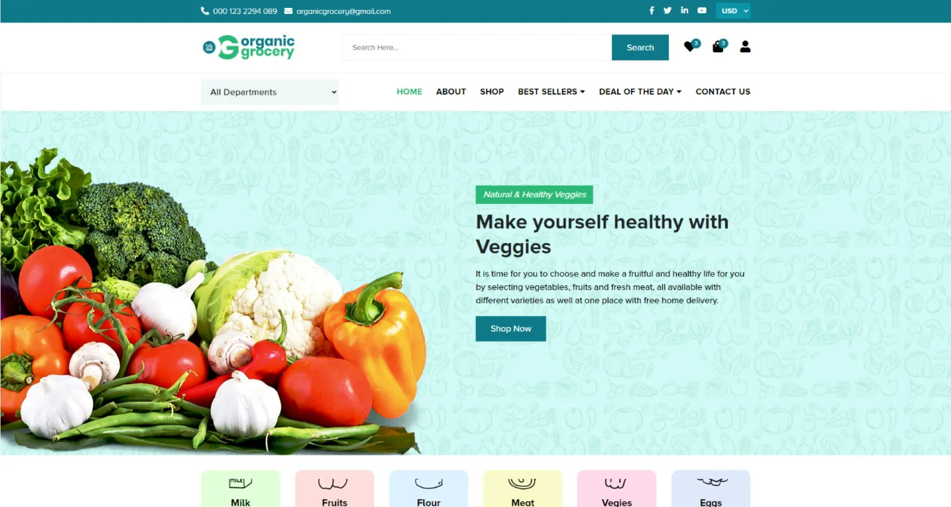 Grocery Website Template media 2