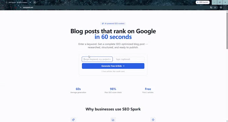 SEO Spark screenshot 1