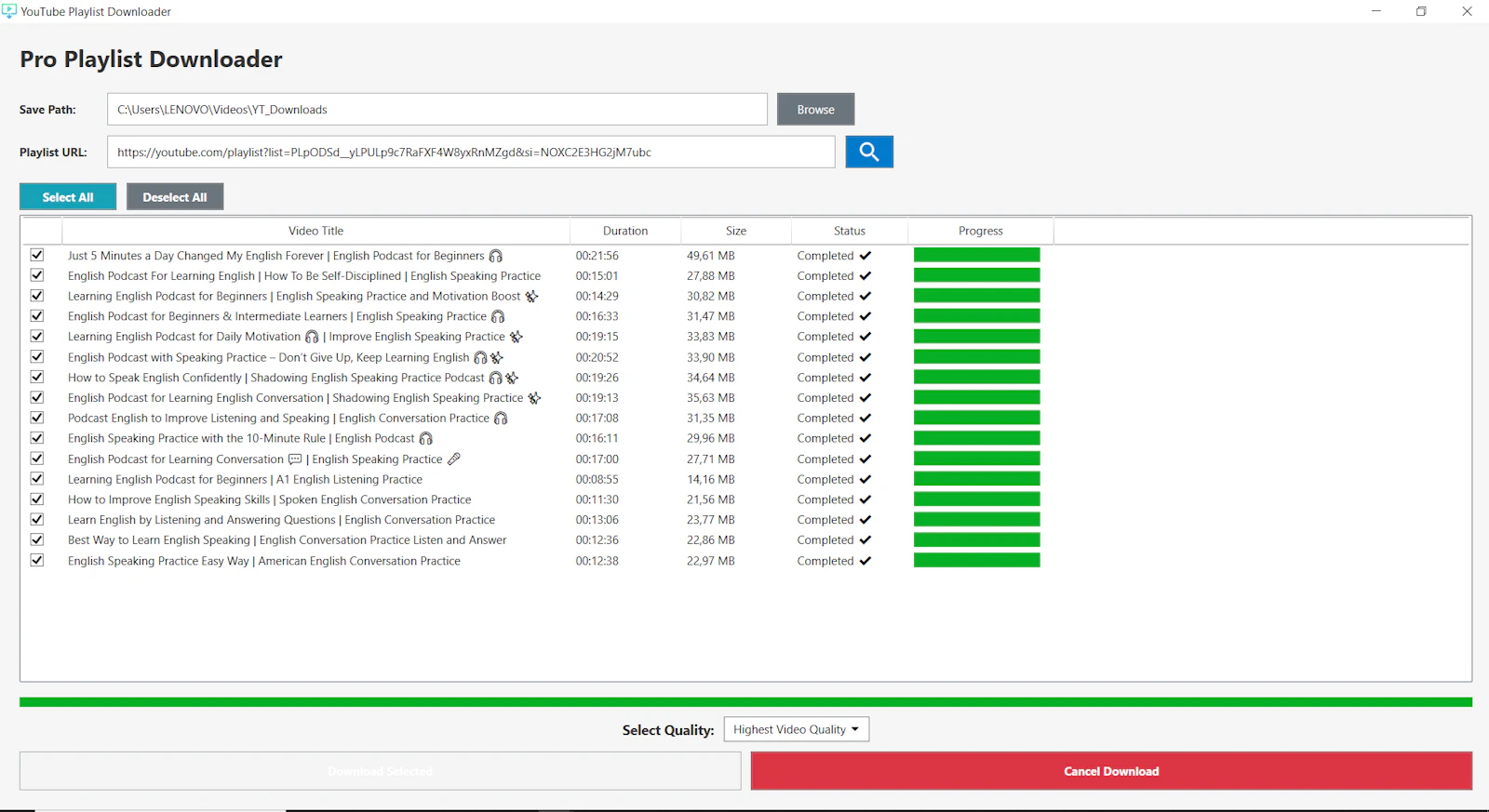 Playlist Downloader Pro screenshot 2