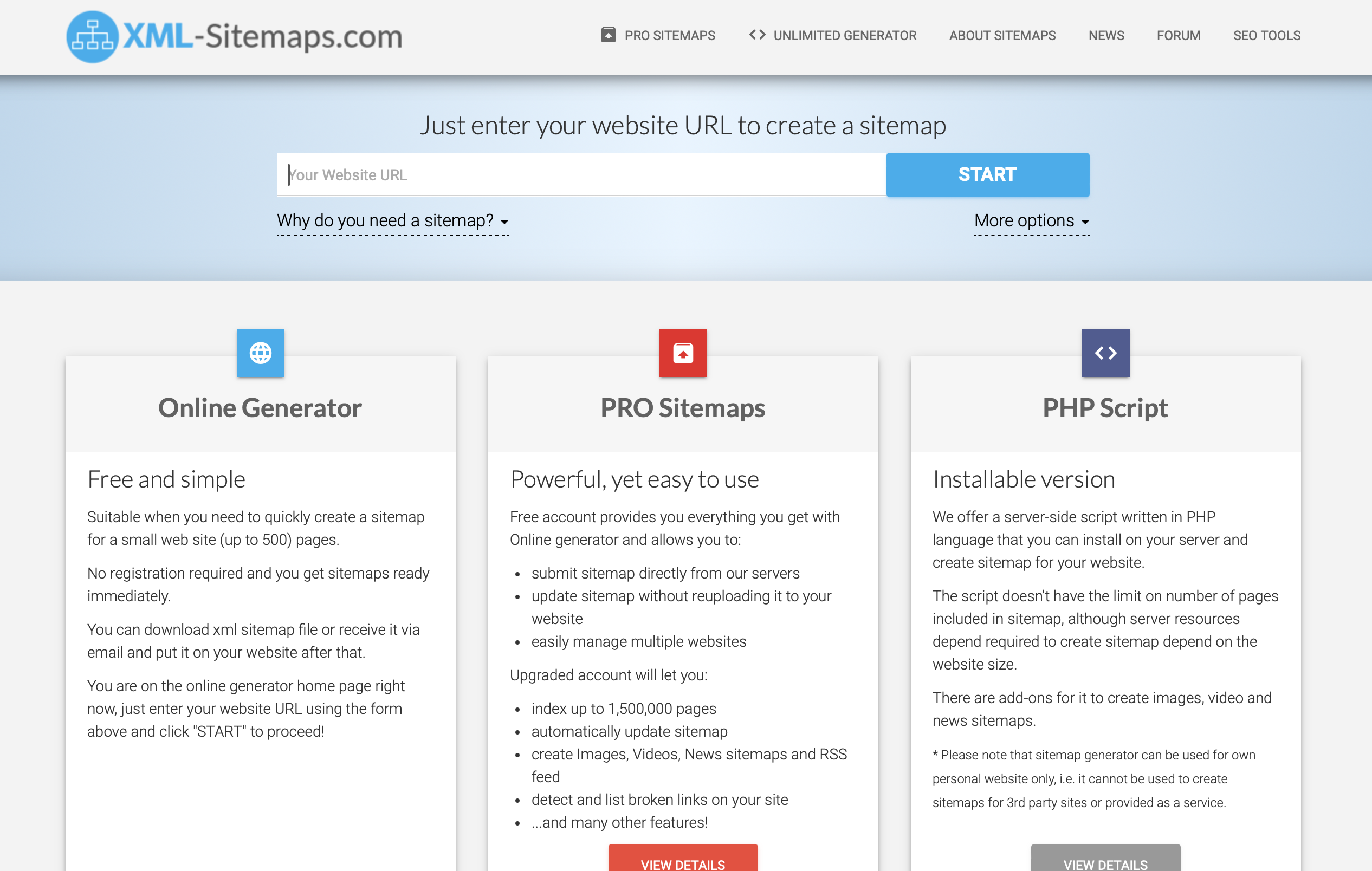 XML Sitemaps Generator - Generieren Sie kostenlos XML -Sitemaps.Verwenden Sie in der Google -Suchkonsole Medien 1