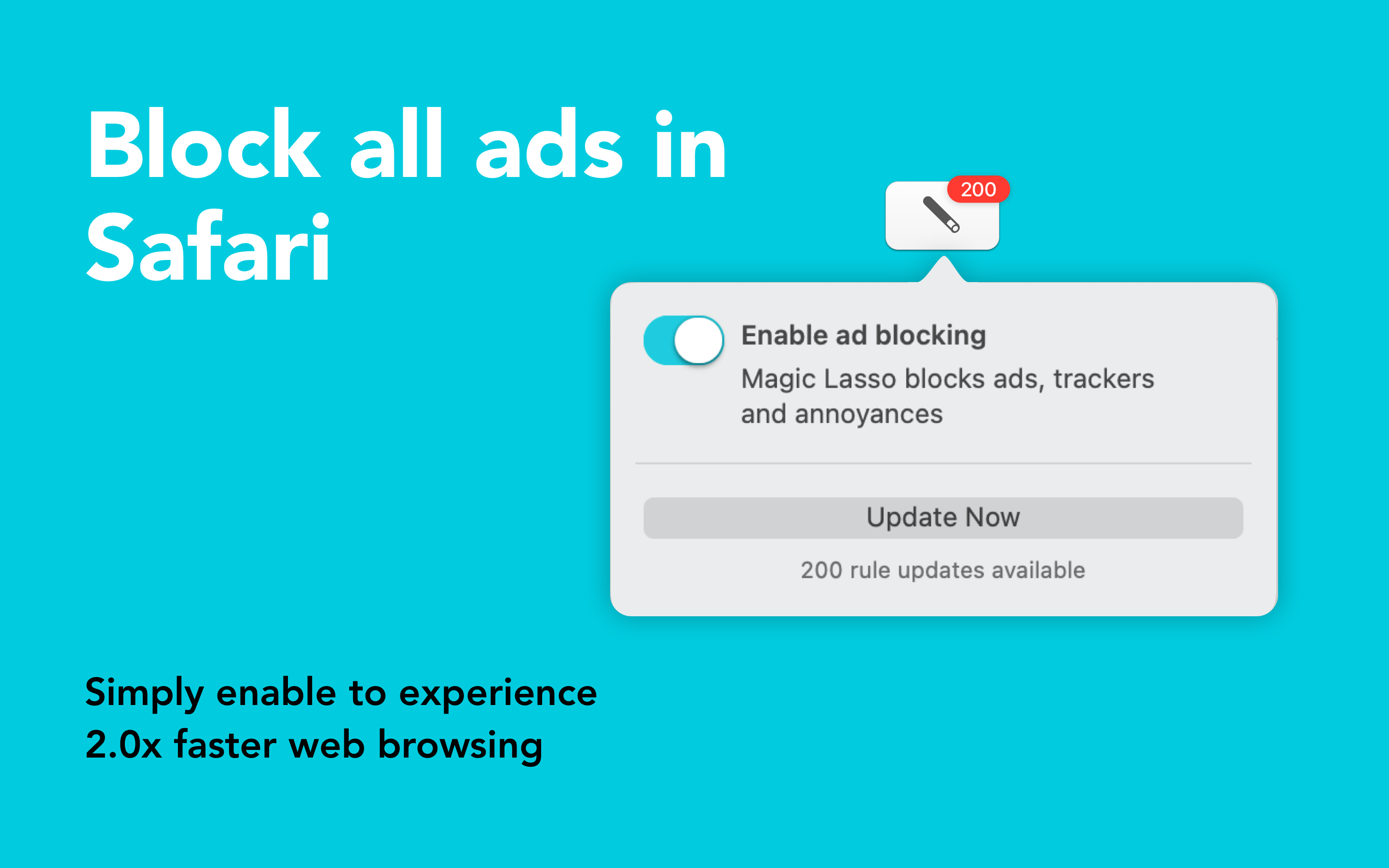 Magic Lasso AdBlock 4.0 - Bloqueador de anuncios rápido y eficiente para iPhone, iPad y Mac media 2