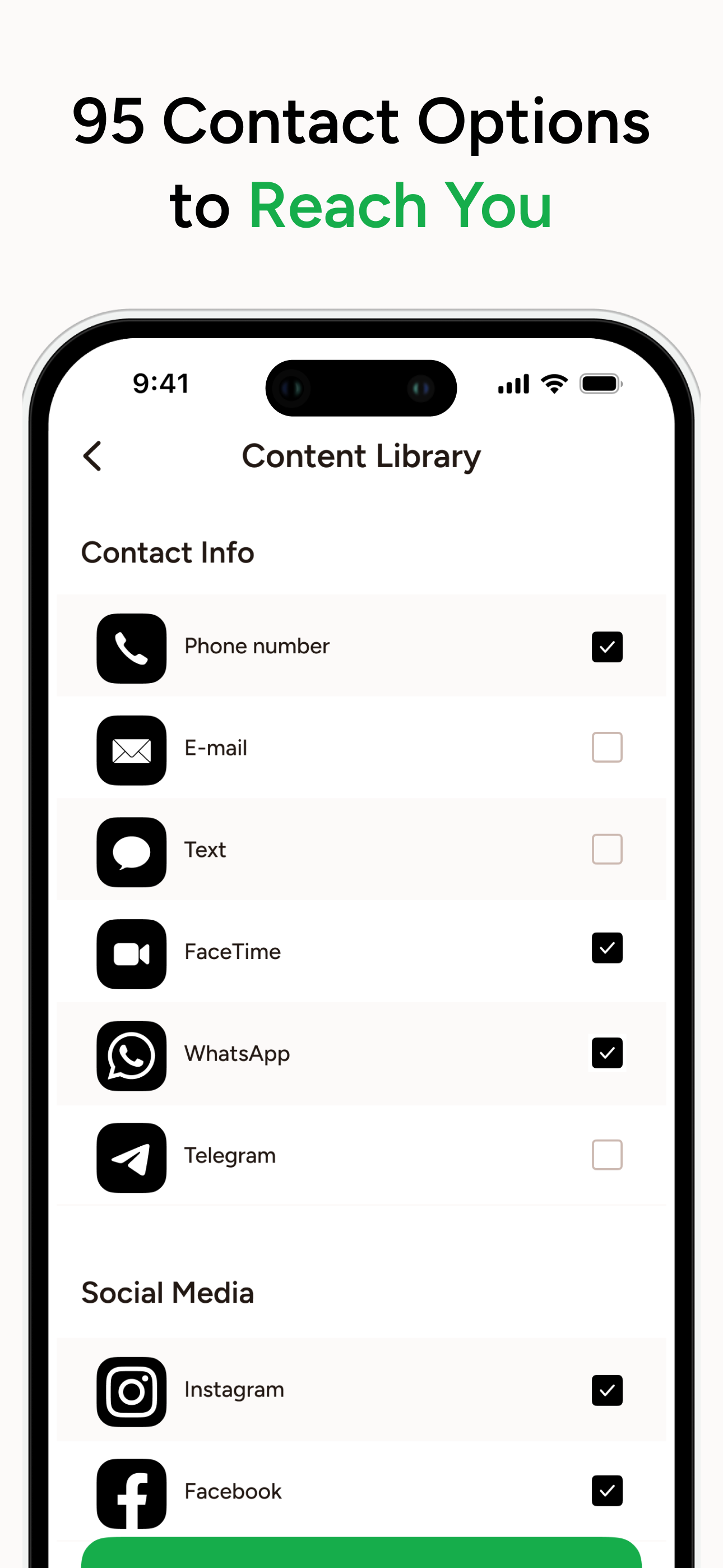 qnnctr - Digital Business Card - Screenshot 3 showing product features and functionality