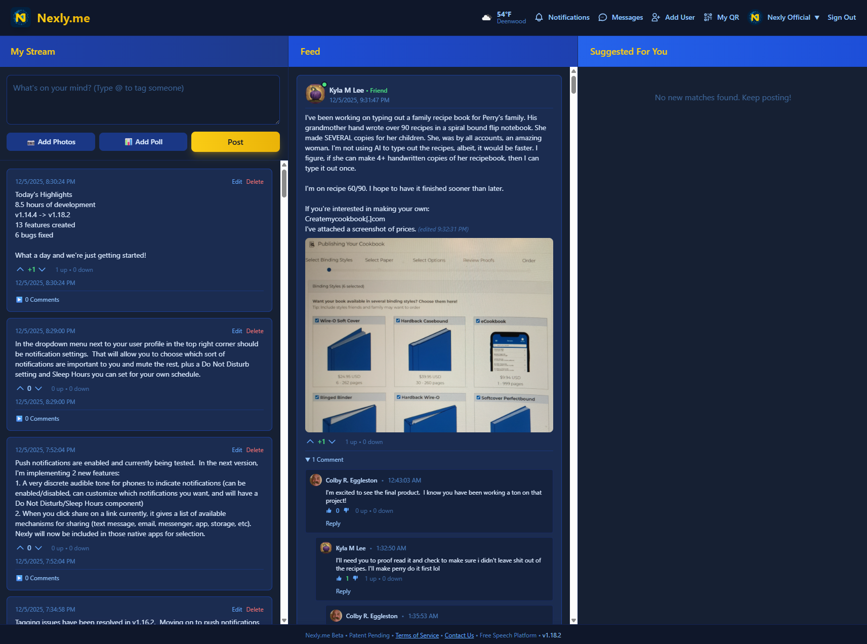Nexly - Main product screenshot demonstrating key features and user interface