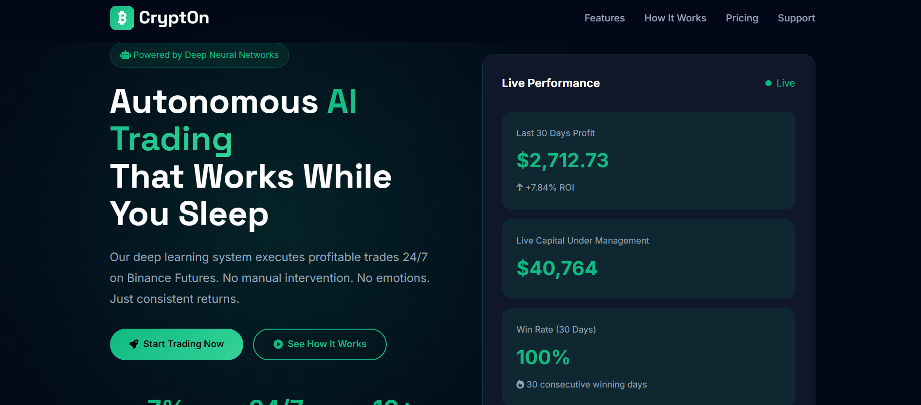 CryptOn - Main screenshot showing features and interface