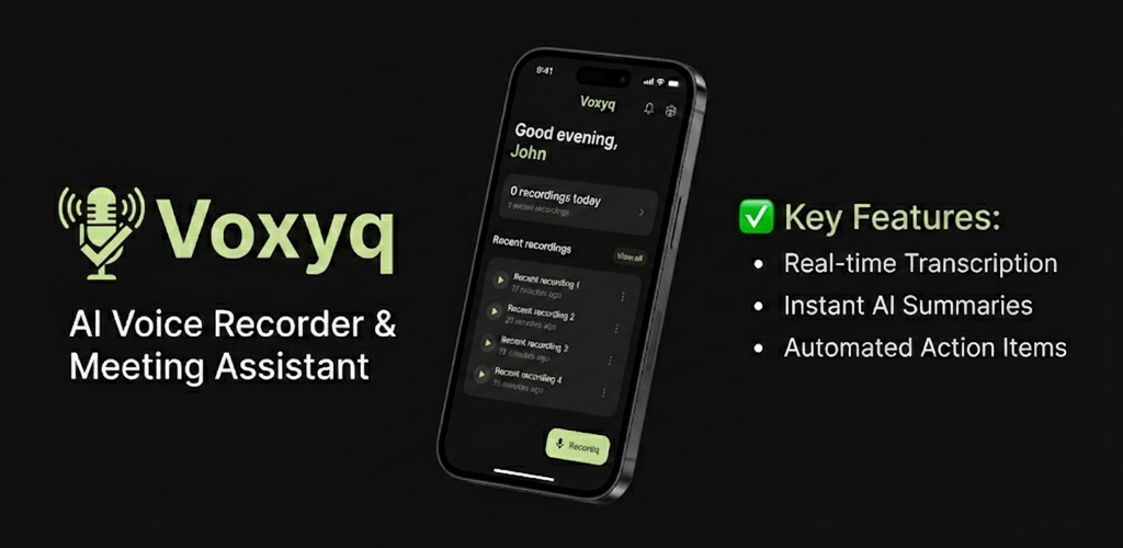 Voxyq - audio & video to text gallery image