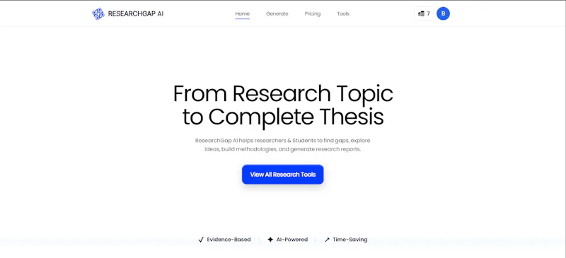 ResearchGap AI screenshot 2